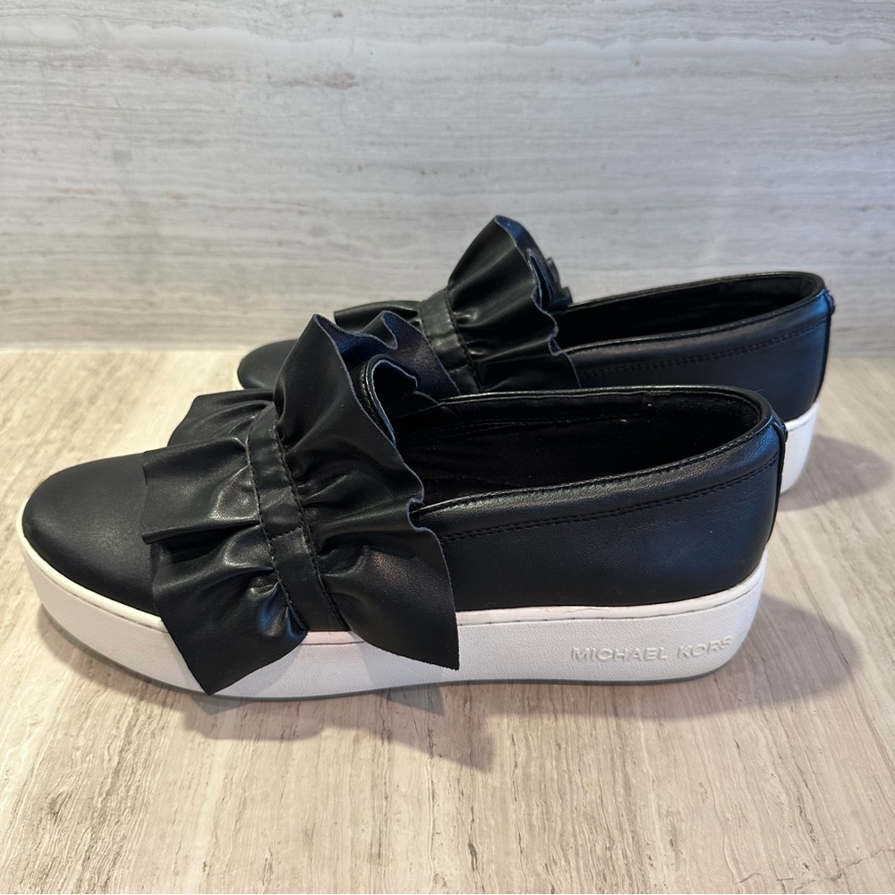 Michael Kors Bella Ruffled Slip on Sneakers